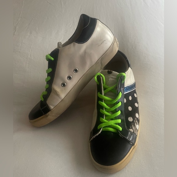 Rare Leather Crown Sneaker shoes size 39 8.5 made in Italy Original $360+ - Picture 9 of 14
